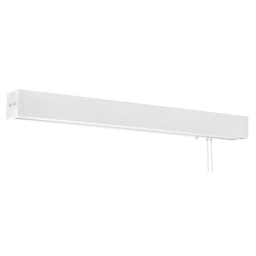 AFX Lighting WADB232WH Wadsworth 48 Inch Overbed Light Wall Light, White Finish