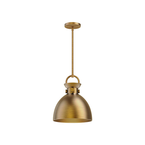 Alora Mood PD411311AG Waldo 1-Light Pendant, 11", Steel, 60W, 120V, Adjustable Rod, Dry Rated