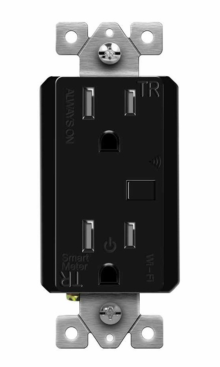 Enerlites WF15RM-BK BLACK 15 AMP 120-VOLT TAMPER-RESISTANT SMART WI-FI OUTLET