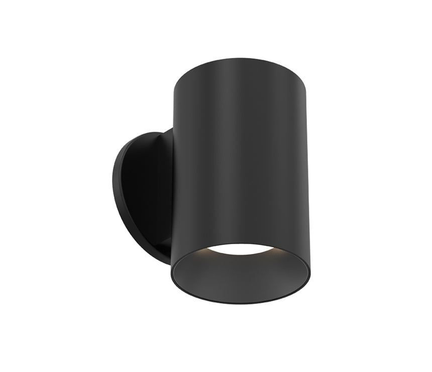 Eurofase WHSW01BR6011340WCL 06-in 13W Whiskey Wall Mount Light - Broad - 4000K - 120V/2777 - (W) Wide 38° - (CL) Clear - Black/Black