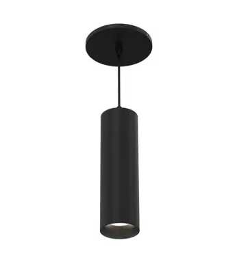 Eurofase Lighting WHSSU01SL8021330MCL 8-in 13W Whiskey Pendant Light, Square, Medium, 120V-277V, 3000K, Black/White, Clear