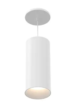 Eurofase Lighting WHSSU02BR10022630WCL Whiskey Suspension, Broad 10" Cylinder Size, Matte White Whiskey Baffle, Wattage 26W, Color Temperature 3000K, Beam Angle Wide 38°, Clear Diffuser, White Finish