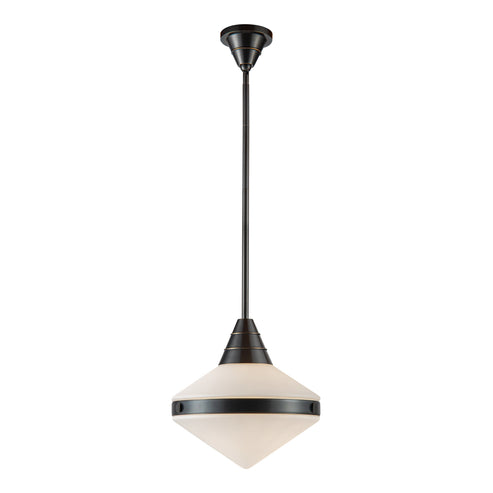 Alora Lighting PD348114UBOP Willard 14-in Pendant Ceiling Light - Finish: Urban Bronze/Opal Matte Glass