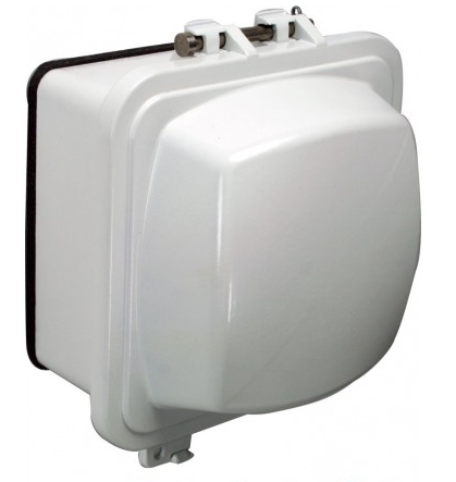 Orbit WIUM-2UD-W 2-Gang Metal Universal While-In-Use Cover 3-1/2” Deep, White