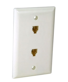 Orbit WJ-642-W Smooth Wall Jack 2-6P4C White