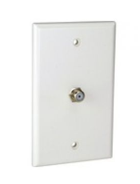 Orbit WJ-F-I Smooth Wall Jack 1-F Connector Ivory