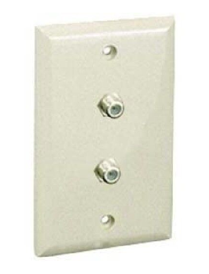 Orbit WJ-F2-I Smooth Wall Jack 2-F Connector Ivory