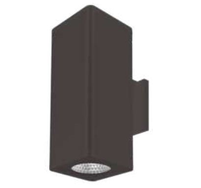 Westgate WMCSR-UD-MCTP-D-BR 4.3 Inch Round-Corner Square Up/Down Cylinder Wattage/CCT Selectable 10W/18W/25W 3000K/4000K/5000K 0-10V Dimming Bronze Finish