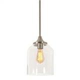 AFX Lighting WMMP08MBSN 8-in 60W LED William Pendant Ceiling Light, E26, Nickel