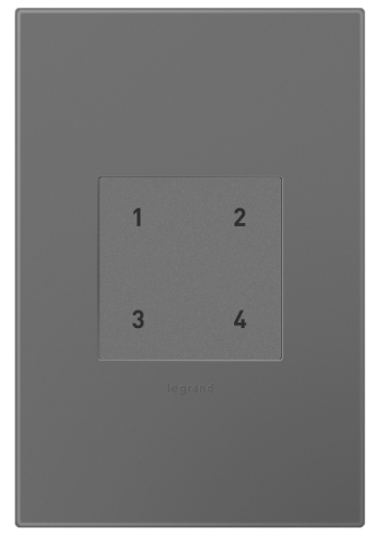 Legrand WNACB40M1 Adorne Wireless Smart Scene Switch with Netatmo, Magnesium