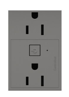 Legrand WNAR153M1 Adorne with Netatmo 15 Ampere Tamper Resistant Smart Electrical Outlet, Magnesium Finish