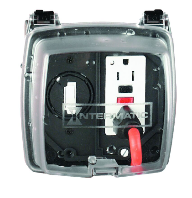 Intermatic WP1220C 2.25" Clear Plastic In-Use Weatherproof Cover, Double-Gang, Vrt