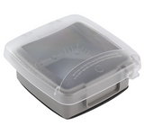 Intermatic WP5220C Extra-Duty Plastic In-Use Weatherproof Cover, Double-Gang, Vrt, 2.25" Clear