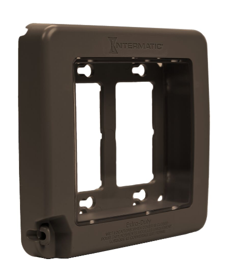 Intermatic WP7200BR Low-Profile Extra-Duty Plastic In-Use Weatherproof Cover, Double-Gang, Vrt, Bronze