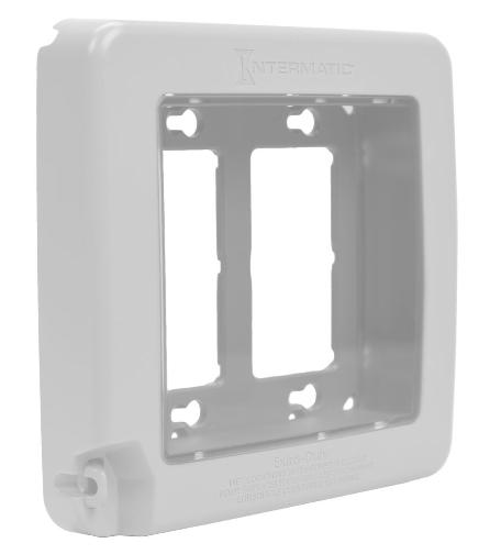 Intermatic WP7200W Low-Profile Extra-Duty Plastic In-Use Weatherproof Cover, Double-Gang, Vrt, White