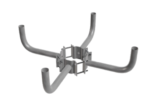 Westgate WPB-WA-QB-710 7-10In Dia. Wood Pole Wraparound Bracket Quad Bullhorn For Use With Slipfitter