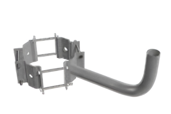 Westgate WPB-WA-SB-1013 10-13In Dia. Wood Pole Wraparound Bracket Single Bullhorn For Use With Slipfitter