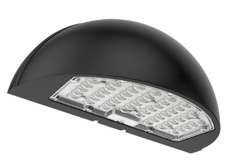 Westgate WPMX-48-80W-MCTPB-BK Half-Moon Wall Pack, Select Type 2/3/4 With Photocell, Sensor Ready, Selectable Wattage 48/64/80W, Multi-Color Temperature, Black Finish
