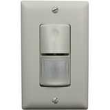 Wattstopper WS-301-I Wall Switch Sensor W/ PIR Auto ON, 120V-277V, Ivory Finish