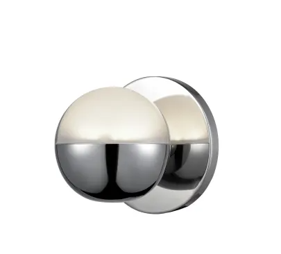 Kuzco Lighting WS47305-CH-2700K Pluto 5" Tall LED Wall Sconce Light, 3000K, 6W, 400lm , Chrome Finish