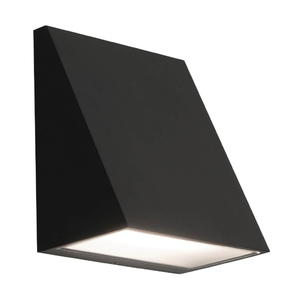 AFX Lighting WTNW0506LAJUDBK Watson 6 inch Tall LED Outdoor Wall Sconce in Black with Frosted Acrylic Diffuser, Multi-Color Temperature, Wattage 12W, Voltage 120-277V