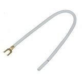Orbit WTST-8-WH 8” Cu. #12AWG Stranded Wire Tail With Pre-stripped And Flanged Spade Terminal White Finish