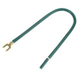 Orbit WTST-8-GR 8” Cu. #12AWG Stranded Wire Tail With Pre-stripped And Flanged Spade Terminal Green Finish