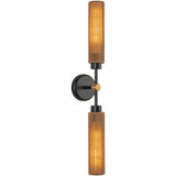 Alora Mood WV491223MBTJ Colby 2 Light 2.5 inch Bath Vanity Wall Light Matte Black and Tan Jute Finish