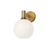 Alora Mood WV506108AGOP Castilla 1 Light 7.88 inch Wall Sconce in Aged Gold with Opal Glass