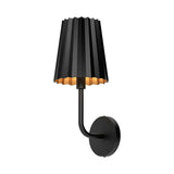 Alora Mood WV528007MB Plisse 1 Light 17 inch Tall Wall Sconce in Matte Black