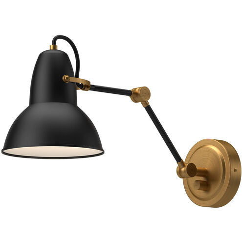 Alora Mood WV576027MBAG Felix 1 Light 6.5 inch Bath Vanity Wall Light Aged Gold and Matte Black Finish