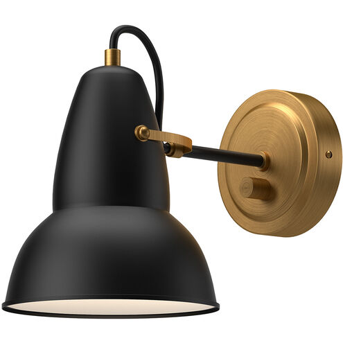Alora Mood WV576607MBAG Felix 1 Light 6.5 inch Bath Vanity Wall Light Aged Gold and Matte Black Finish