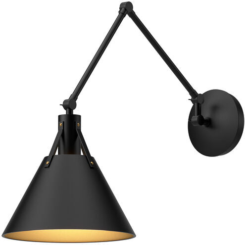 Alora Mood WV584510MB Archer 1 Light 9.5 inch Bath Vanity Wall Light Matte Black Finish