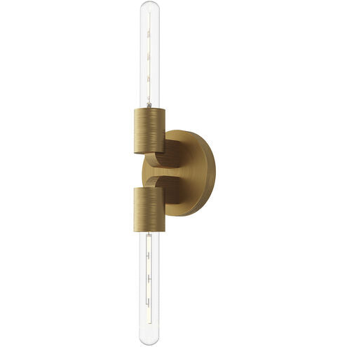 Alora Mood WV607202AG Claire 2 Light 5 inch Bath Vanity Wall Light Aged Gold Finish