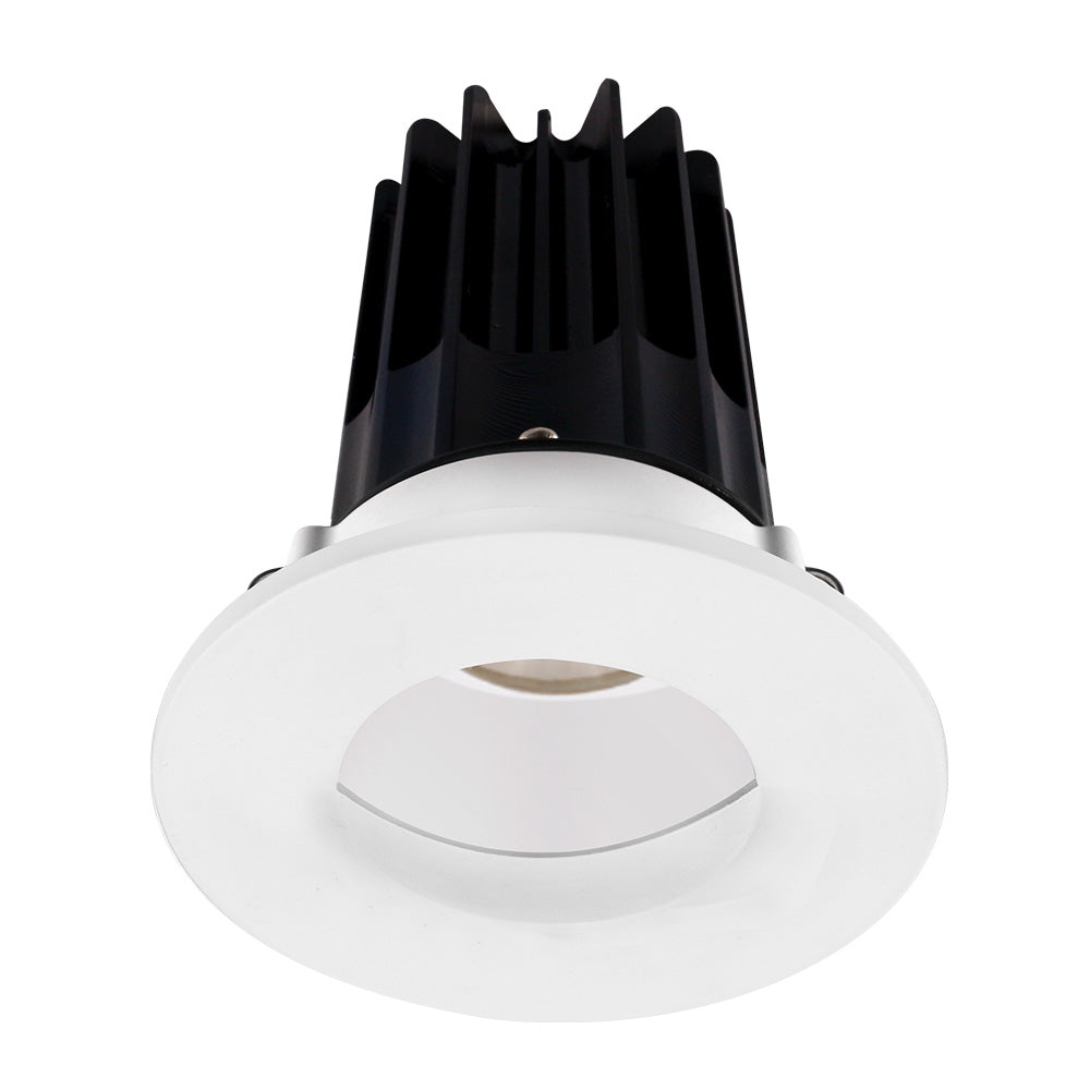 Lotus LED Lights LED-2-S15W-3018K-2RRWH-2RWW-24D 2" Recessed LED 15W High Output Designer Series With Beam Angel 24°, 800  Lumens, CCT Dim to Warm 30-18K , White Reflector and Wall Wash Trim