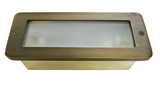 Dabmar Lighting LV630-WBS Brass Open Face Step Light 2X G4, Voltage 12V, Weathered Brass Finish