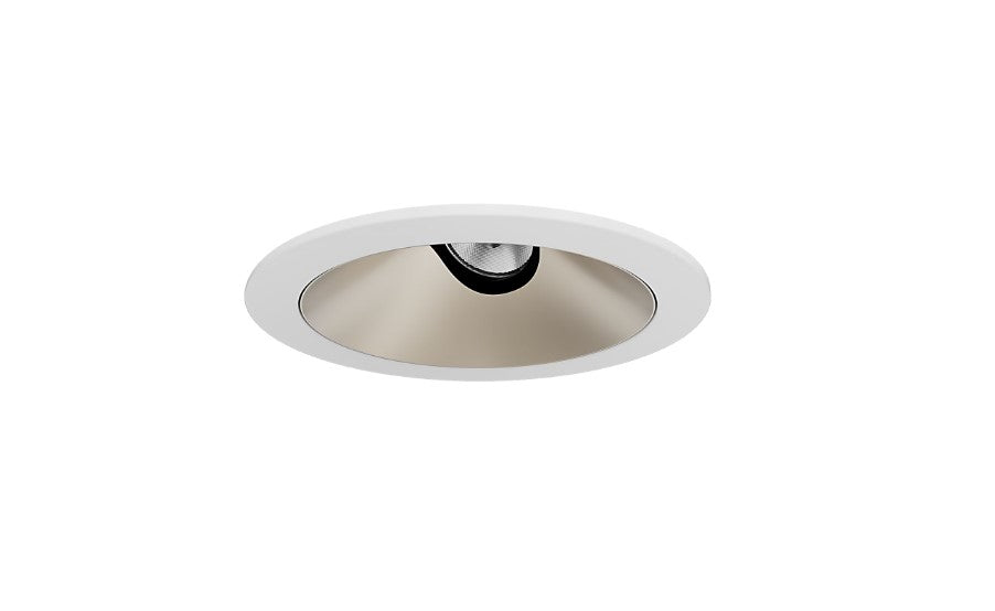 Visual Comfort Architectural ENCL3RRF-L12935AI-C-W Modern Entra CL 3" Round Adjustable Flanged IC Airtight Trim / Remodel Housing - CCT: 3500K - 12W - Reflector/Baffle Color: Champagne - Finish: White