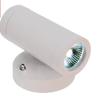 Dabmar Lighting LV49-L10-65K-W Cast Aluminum Up-Down Step Light 2 Pin 2X LED, Wattage 5W, Color Temperature 6500K, Voltage 12V, White Finish