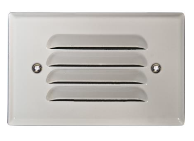 Dabmar Lighting LV617-L3-64K-W Cast Aluminum Louvred Step Light G4 LED, Wattage 3W, Color Temperature 6400K, Voltage 12V, White Finish