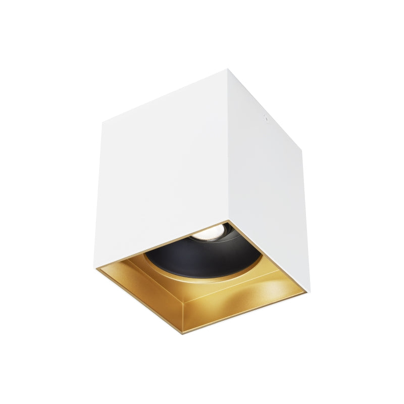 Visual Comfort Architectural 700FMEXO620BG-LED935 Modern Exo 6" LED Flush Mount Ceiling Light - 120-277V - CCT: 3500K - Shade Color: Matte Black - Trim Finish: Haze Gold - Beam Spread: 20°