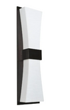 AFX Lighting ADS051914LAJUDES-LW Aberdeen 2 Light 19" Tall Integrated LED Bathroom Sconce, Espresso / White FInish