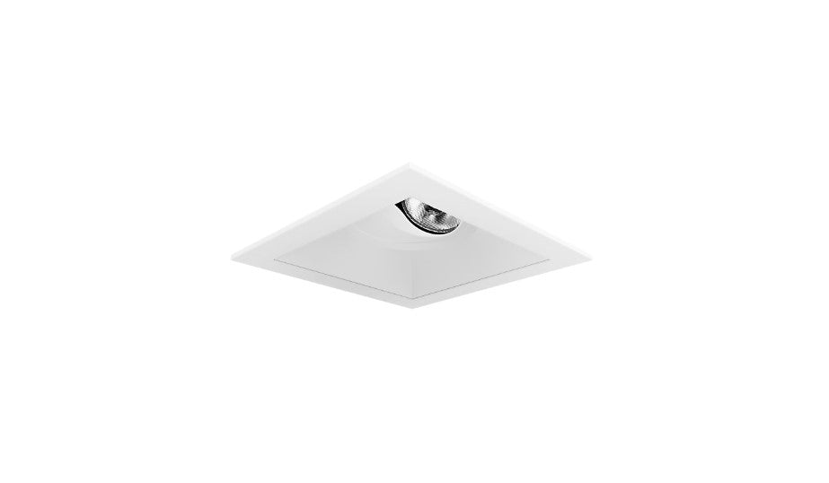 Visual Comfort Architectural ENCL3SRF-L12935AI-W-W Modern Entra CL 3" Square Adjustable Flanged IC Airtight Trim / Remodel Housing - CCT: 3500K - 12W - Reflector Finish: White- Trim Finish: White