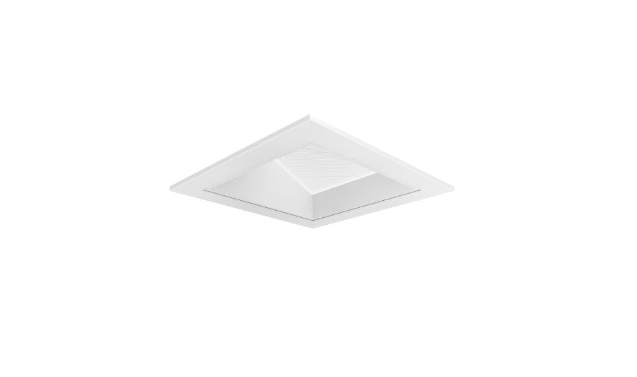 Visual Comfort Architectural ENCL3SRF-L12935WI-W-W Modern Entra CL 3" Square Wall Wash Flanged IC Airtight Trim / Remodel Housing - CCT: 3500K - 12W - Reflector Finish: White - Trim Finish: White