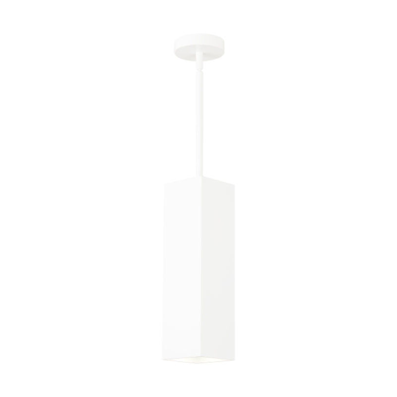Visual Comfort Architectural 700TDEXOP184830WW-LED935 Modern Exo 18" 1-lt 5" LED Pendant Ceiling Light - Stem Length: 48" - CCT: 3500K - Shade Color: Matte White - Trim Finish: White - Beam Spread: 30°