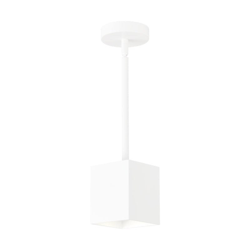 Visual Comfort Architectural 700TDEXOP63620WW-LED935 Modern Exo 6" 1-lt 5" LED Pendant Ceiling Light - Stem Length: 36" - CCT: 3500K - Shade Color: Matte White- Trim Finish: White - Beam Spread: 20°
