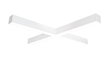 Nora Lighting NLINSW-X334W "X" Shaped L-Line LED Direct Linear w/ Selectable Wattage & CCT, White Finish