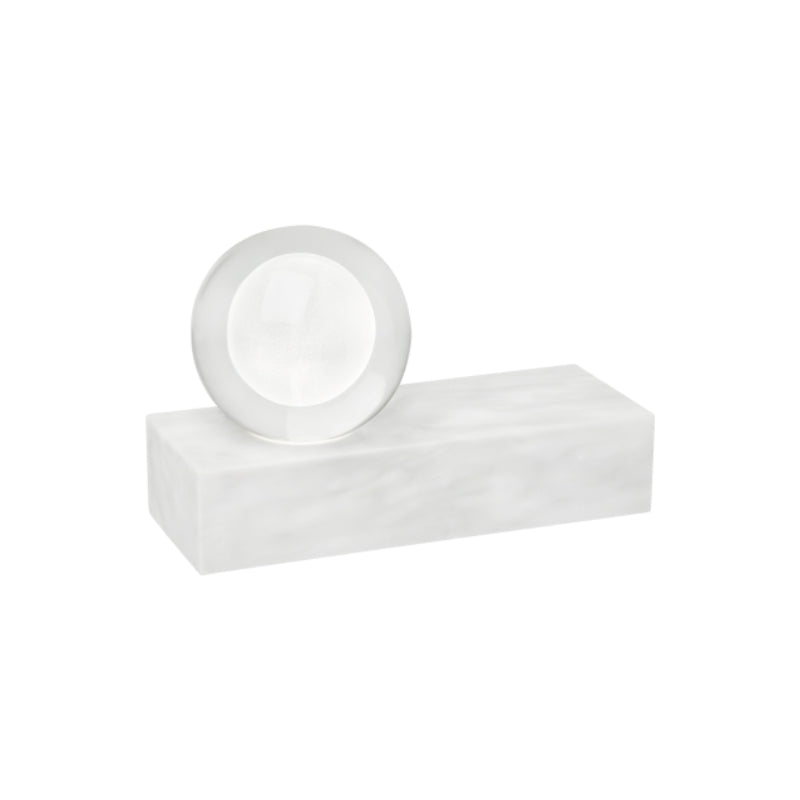 Visual Comfort Architectural 700PRTMINAWM-LED927 Modern 11" Mina 1-lt LED Table Lamp - 120-240V - CCT: 2700K - Finish: White Marble