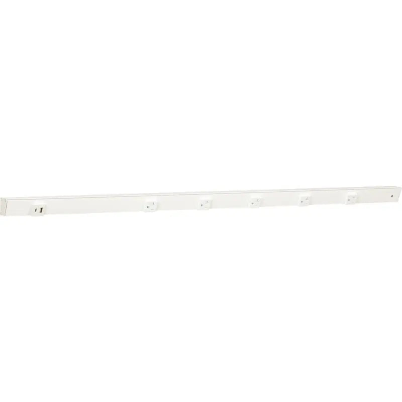 Task Lighting APTUL42-6WWT 42" Slim Angled Power Strip - Right Wire Entry - 5 White Receptacle - Left Side USB-A/C - 120V - Finish: White