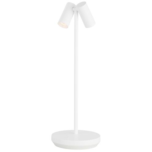 Visual Comfort Architectural SLTB27027W Modern  14.6" Dobson 2-light Tall LED Table Lamp - 120-240V - CCT: 2700K - Finish: White