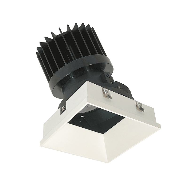 Nora Lighting NIO-4PSTLACDXWW/HL 4" Iolite PLUS Square Recessed Trim Less Adjustable light - CCT: Comfort Dim (3000K-2000K) - Finish: White